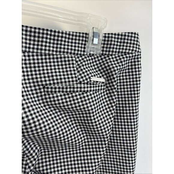 Michael Kors Pants Womens 8P Black White Gingham Stretch Ankle Trousers - Picture 5 of 7